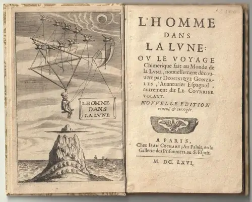 L`homme dans la lune ou le voyage Chimerique fait au Monde de la Lune, nouvellem