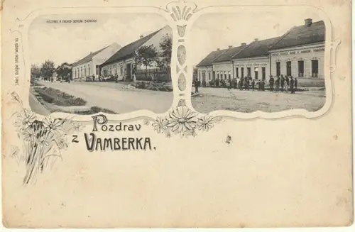 Pozdrav z Vamberka. Hostinec a obchod bohum. bartaka.