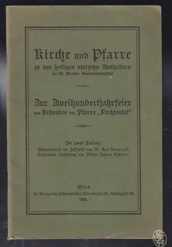 DWORZAK, Kirche und Pfarre zu den heiligen... 1923