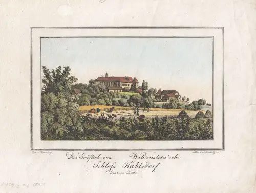 Das Gräflich von Wildenstein`sche Schloss Kahlsdorf. Grätzer Kreis.