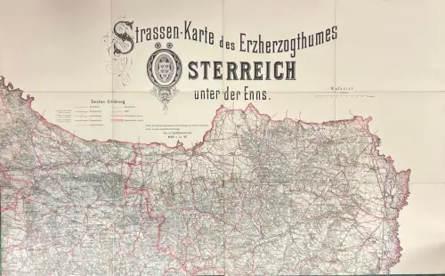 Strassen-Karte des Erzherzogthumes Österreich unter der Enns. Verfaßt auf Grundl