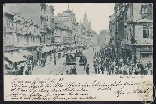 Gruss aus Prag! Der Graben.