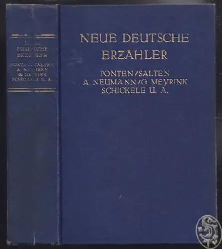 Neue Deutsche Erzähler. Josef Ponten. Felix... 1930