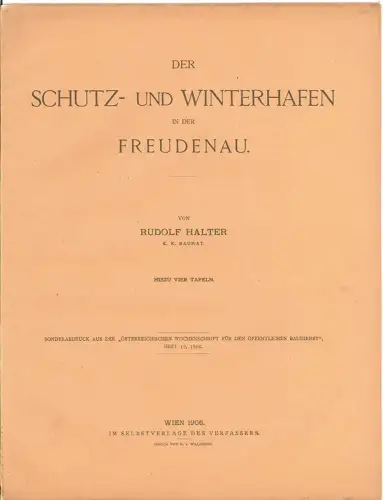 Der Schutz- und Winterhafen in der Freudenau. HALTER, Rudolf.