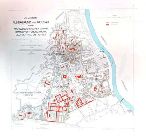 Die Vorstädte Alsergrund und Rossau (Nördlich der Alser Straße) sowie Michelbeue