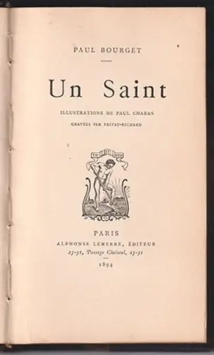 Un Saint. BOURGET, Paul.