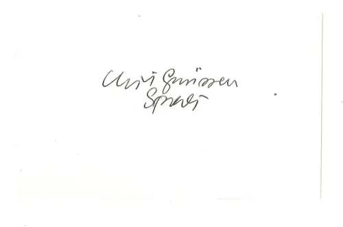 Grußkarte mit eigenhändiger Signatur. SPALT, Johannes, Architekt (1920-2010).