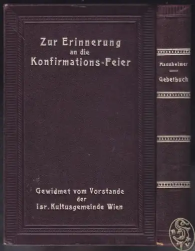 MANNHEIMER, Tefilôt Yisr'ael. Gebete der... 1928