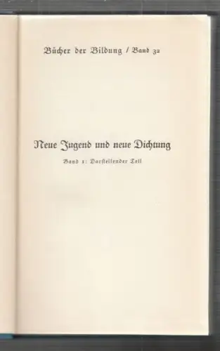 WOCKE, Neue Jugend und neue Dichtung.