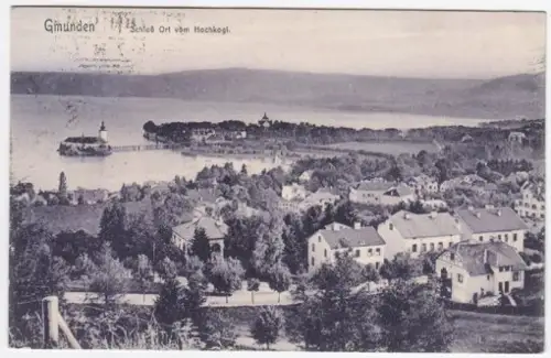 Gmunden. Schloß Ort vom Hochkogl. 1907