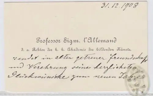 L'ALLEMAND, Dreizeiliger Neujahrsglückwunsch...