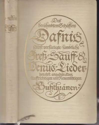 HOLZ, Dafnis. Lyrisches Porträt aus dem 17.... 1924