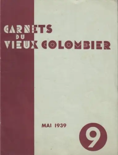 Carnets du Vieux-Colombier. 1939