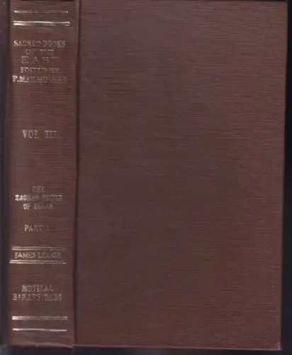 MÜLLER, The Sacred Books of China. The Texts of... 1966