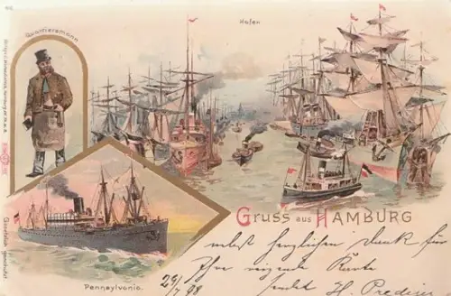 Gruss aus Hamburg: 1890