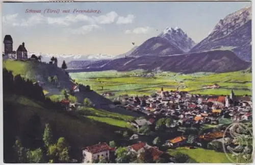 Schwaz (Tirol) mit Freundsberg. 1920