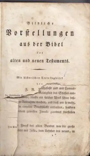 ZAPPE, Bildliche Vorstellungen aus der Bibel... 1821