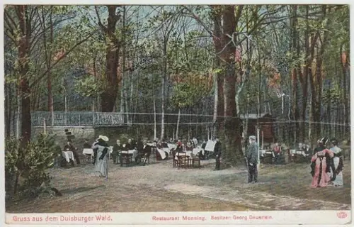Gruss aus dem Duisburger Wald. Restaurant... 1900