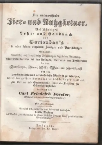 FÖRSTER, Der unterweisende Zier- und... 1850