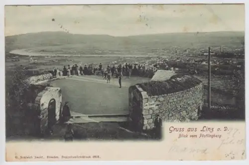 Gruss aus Linz a. D. Blick vom Pöstlingberg. 1890