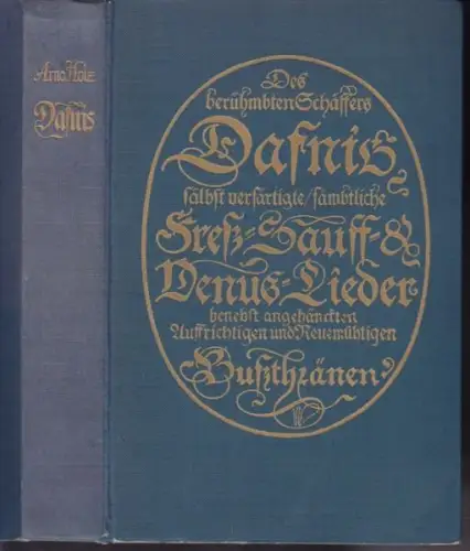 HOLZ, Dafnis. Lyrisches Porträt aus dem 17.... 1938