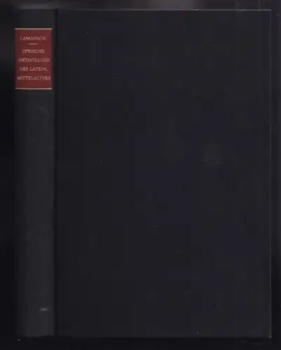 LANGOSCH, Lyrische Anthologie des lateinischen... 1968