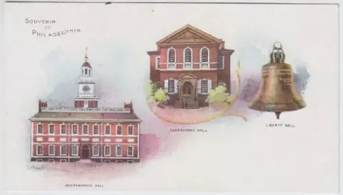 Souvenir of Philadelphia. Independence Hall. Carpenter`s Hall. Liberty Bell.