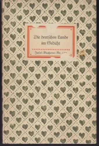 Die deutschen Lande im Gedicht. 1939