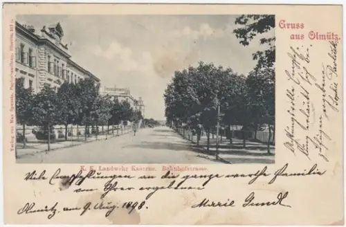 Gruss aus Olmütz. K. K. Landwehr Kaserne.... 1890