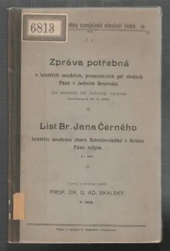 SKALSKY, Zprava potrebna o bratrich soudcich,... 1906
