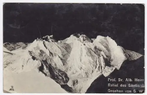Prof. Dr. Alb. Heim. Relief des Säntis. Gesehen... 1900
