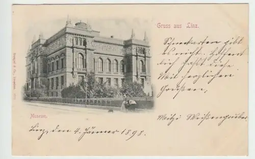 Gruss aus Linz. Museum. 1890