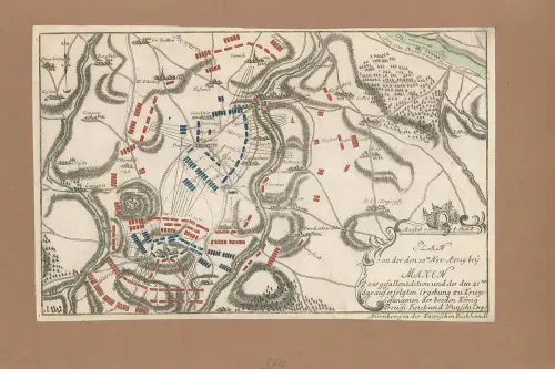 Plan von der den 20ten Nov. A° 1759 bey Maxen vor gefallene Action und der den 2