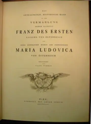 WIMMER, Das genealogisch-historische Band in... 1808