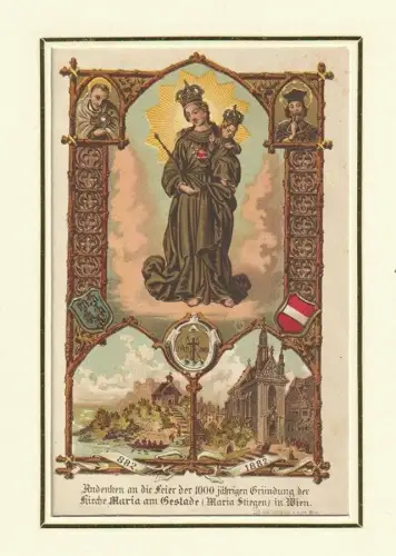 Konvolut von 62 Heiligenbildchen in dekorativer Kassette.