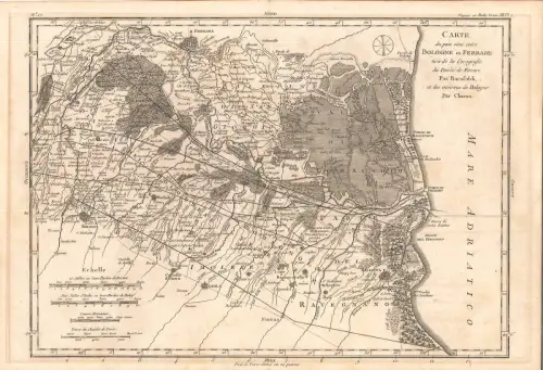 Carte du pais situé entre Bologne et Ferrare tirée de la Corografie du Duché de 