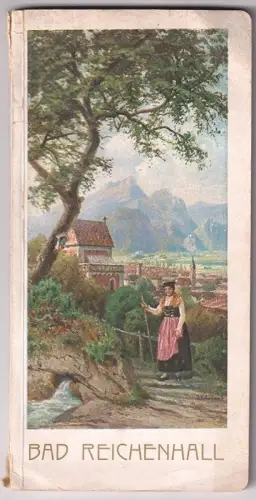 Bad Reichenhall. Illustrierter Badprospekt des Kurorts.
