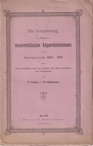 Die Gruppierung der Mitglieder des Oesterreichischen Abgeordnetenhauses in der W