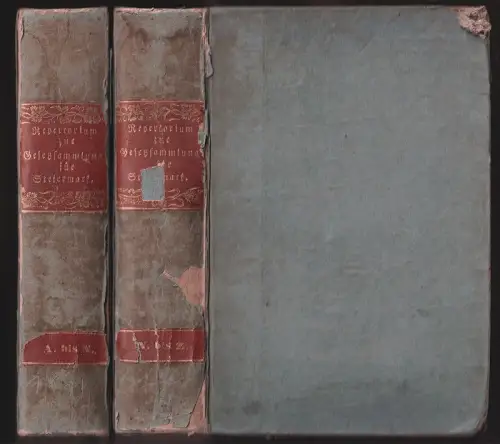 Haupt-Repertorium zur Provinzial-Gesetzsammlung für Steiermark, von dem Jahre 18