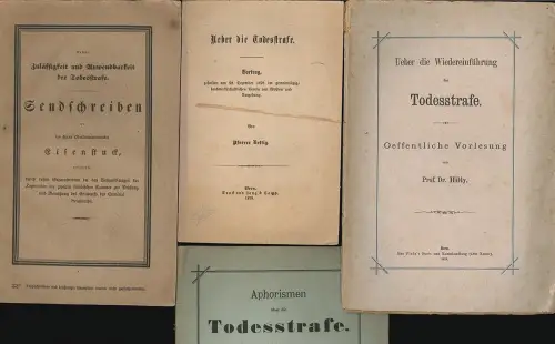 Konvolut von vier Schriften zum Thema. Drei davon anläßlich der Abstimmung in de