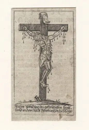 Wahre Abbildung des gekreuzigte Heyland in der Stadt Pfarkürchen zu Steyr.