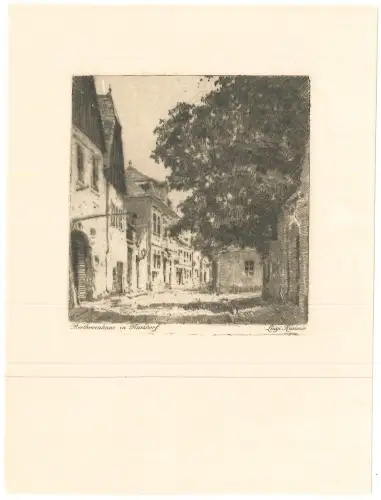 Beethovenhaus in Nussdorf. KASIMIR, Luigi. Graphiker (1881-1962).