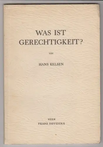 Was ist Gerechtigkeit? KELSEN, Hans.