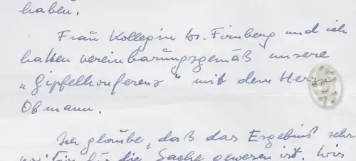 Eigenh. Brief. BRODA, Christian, Jurist u. Politiker (1916-1987).