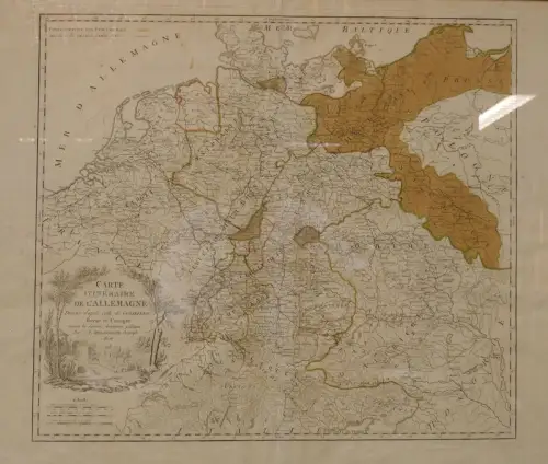 Carte itinéraire de L`Allemagne. Dressée d`après celle de Güssefeld, Revue et Co