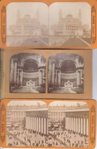Konvolut von 3 Stk. Stereophotographien.
