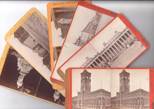 Konvolut von 6 Stk. Stereophotographien.