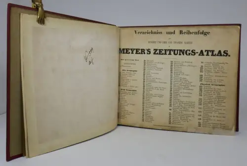 Neuester Zeitungs-Atlas für Alte & Neue Erdkunde. MEYER, J. (Hrsg.)