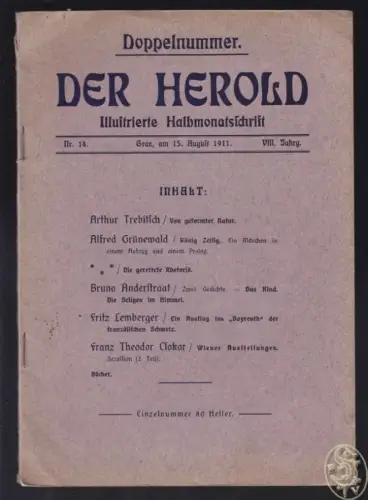 Der Herold. Illustrierte Halbmonatsschrift. PLAICHINGER, Leopold. - HÜTTER, Fran