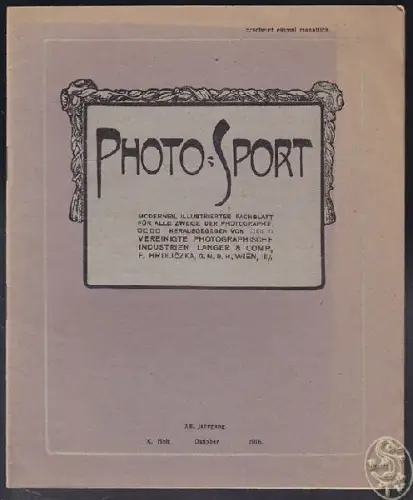 KÖHLER, Photo-Sport. Modernes, illustriertes... 1916